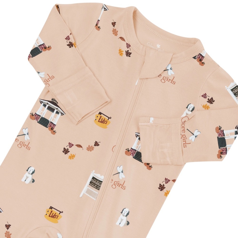 Kyte Baby x Gilmore Girls 0-3 month footed pajamas